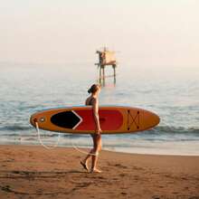 Durable Inflatable Surfboard, Non-Slip Lightweight, Suitable For Adult Water Recreation, Portable Bodyboard, Applicable For Beach, Pool, Ocean Waters, Enjoy Water Sports Fun - Orange - View 1