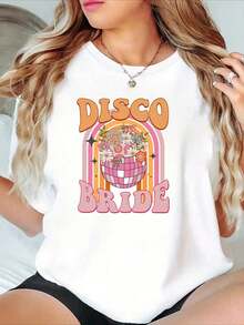 Diseño Simple y Versátil: Estilo disco de los 70 + diseño vintage con temática nupcial. Una bola... playeras para hombre stilo multifuncional - Blanco - Ver 1