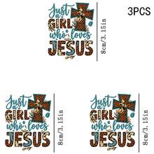 1/2/3PCS Durable Washable Heat Transfer Iron-On Patch, Leopard Print With Blue Border Cross English Faith Slogan And Plant Accent Pattern Color Block Heat Transfer, Vinyl Print, Heat Transfer Sticker, Iron-On Transfer Sticker Applique - Suitable For Pillows, DIY, Backpacks, T-Shirts, Canvas Bags, Sweatshirts, Jeans, Clothing, Sewing Supplies - Multicolor - View 8