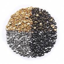 400pcs Leather Rivets, Double Cap Tubular Rivets 4 Colors Metal Rivets With Fixing Tools, Suitable For DIY Leather Crafts/Clothing/Shoes/Bags/Belts Repair And Decoration - 7x7mm - View 5