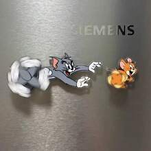 Warner Bros 2pcs Tom And Jerry Creative Magnetic Fridge Magnets, Fun Cartoon Refrigerator Magnets, Vintage Cartoon Decor, Suitable For Kitchen And Home Room Decoration (Random Style) - Multicolor - View 6