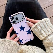 A Stylish Phone Case That Does Not Include A Lanyard Or Stand. GIIPPA Phone Case With A Red Star Design, Compatible With The 17 Pro, 16 Pro, 15 Pro, And 14 Pro. A Stylish And Interesting Korean-Style Phone Case, Also Compatible With The 11/12/13/14/15/16 Pro Plus. Stylish Design Suitable For Both Men And Women. A Great Gift For Christmas, Valentine's Day, Easter, Wedding Season, And Birthdays For Girlfriends. - 粉色 - 查看 1