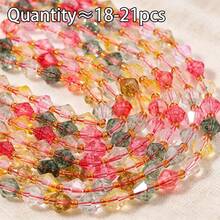 18-21 pièces Perles de pierre naturelle colorées en forme de losange pointu, perles d'espacement, accessoires de matériau semi-fini pour bijoux faits main DIY, perles en vrac - perles pointues en losange - Voir 8