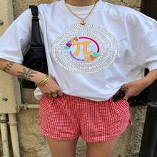 Heartfelt Daily Casual Graphic T-Shirt 100% Cotton Oversized Soft Breathable Casual Crewneck Short Sleeve Top Cute Aesthetic Daily Fashion Lovers Casual Wearers Daily Outfit Enthusiasts Gift Givers - 白色 - 查看 18