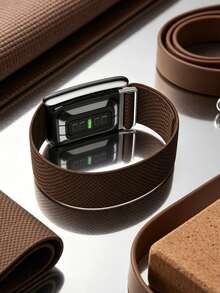 5.0 SuperKnit Luxe Band - Compatible With 5.0/MG - Supports ECG Function, Premium Metal Material For Health & Fitness Wearable Device Accessory - Coffee Brown - View 3