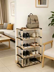 Space-Saving Floor-Standing Shoe Storage Rack, Wooden Shelf Suitable For Entryways, Bedrooms And Apartments For Storing Shoes And Various Daily Small Items - Multicolor - View 4