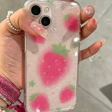 1件大孔亮片透明全包覆防震防摔手機殼，TPU軟性保護殼，相容 iPhone 18/18Pro/18ProMax/17/17Air/17Pro/17ProMax/16/16Pro/16Plus/16ProMax/15ProMax/14ProMax/13ProMax/12ProMax/11ProMax/16ProMax - 透明7 - 查看 8