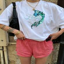Heartfelt Daily Casual Graphic T-Shirt 100% Cotton Oversized Soft Breathable Casual Crewneck Short Sleeve Top Aesthetic Vintage Cute Retro Vibe  Basic Casual Wearers Fashion Lovers Daily Outfit Enthusiasts Gift Givers - 白色 - 查看 18