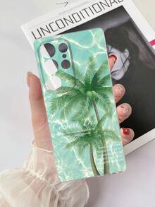 1pc Transparent TPU Shockproof Painted Coconut Tree Water Ripple Pattern Phone Case Compatible With Samsung Galaxy S23 Ultra/A14/A24 Android Phone Note12pro/Pixel 8/8 Pro/9 Pro XL Android Phone - Multicolor - View 3