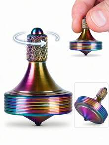 eyekan EDC Precision Metal Desk Accessory, Compact Rotating Desktop Piece With Smooth Balanced MotionFinish Pocket Carry Item For Office Focus Breaks Travel And Daily Use, Minimalist Desktop Decor, Unique Gift For Friends Colleagues - Multicolor - View 3