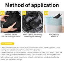 1 Box 16 Sheets, Powerful Bleach-Free Whitening Agent, Suitable For White Clothes, Suitable For White Clothes, Home Essential, Travel Portable Pack Black Clothes Dyeing Paper Black Clothing Dyeing Paper Repair Faded Clothes Deepen Color Home Commercial Portable Travel Size - Envelope Blackening Film - View 3