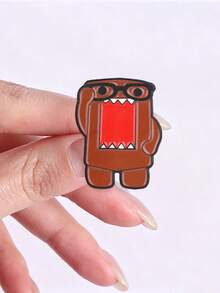 3pcs Fun Cute Strawberry Monster Enamel Brooches, Cartoon Strawberry Hat & Black Frame Glasses Design Badges, Fashion Clothing & Backpack Accessories, Best Gift For Cartoon Lovers - Multicolor - View 7