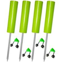 5pcs/Set Ground Fishing Rod Holder/Fishing Rod Stand + 4pcs Free Alarm Bells, Shore Fishing Rod Support Stand, Reinforced PVC Material, Suitable For Outdoor Fishing, Black Pit, Freshwater, Saltwater - Multicolor - View 8