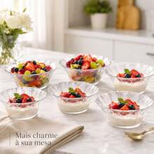 Glass Dessert Bowl Set, 6 Pieces, 270ml Thick, Decorated With Cotton. - 6unds 270毫升 - 查看 9