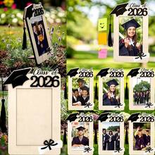 1/3/5pcs Solid Wood Photo Frame, Creative Graduation Cap Shaped Wooden Commemorative Photo Frame, Used To Record Important Milestones In Student Life, Graduation Party Tabletop Decoration, Commemorative Gift For High School And College Graduates - Graduation Photo Frame - View 15