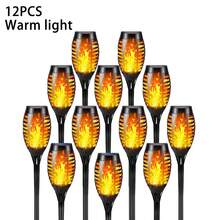 4/8/12 buah Lampu Obor Surya Luar Ruangan, Lampu Dekoratif Taman Bertenaga Surya dengan Efek Nyala Api Berkedip, Tahan Air IP44, Saklar Surya Otomatis, Cocok untuk Halaman Rumput, Pekarangan, Jalan Setapak, dan Penerangan Lanskap Jalan Masuk - cahaya hangat - View 14