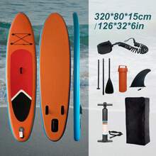 Durable Inflatable Surfboard, Non-Slip Lightweight, Suitable For Adult Water Recreation, Portable Bodyboard, Applicable For Beach, Pool, Ocean Waters, Enjoy Water Sports Fun - Orange - View 6