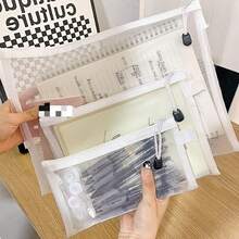 9pcs Large Capacity Office Storage Bag Set - Nylon Zipper Mesh Bags, Office Document & Stationery Storage Bags, Multi-Functional Home Storage Bags, Portable Storage Bags, Internal Items Not Included,Bedroom Room Decor,Back To School - View 4