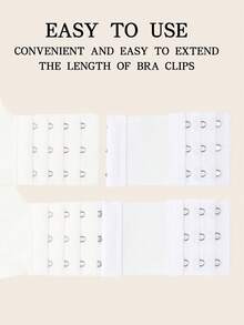 3/18pcs Bra Extender Multi-Size Assortment Pack, Comfortable Lingerie Extension Back Hooks, Anti-Chafing Pressure-Relieving Bra Clasps, 2-Row 3-Row 4-Row Hooks, Plus Size Bra Adjustment Buckles, Multi-Color Replacement Set, Invisible Comfortable Non-Digging Lingerie Back Extender - Multicolor - View 2