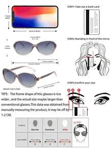 Kính mát nữ LINFEMAND gọng oval gradient, đính đá rhinestone cỏ bốn lá tinh xảo ở càng kính, thiết kế gọng oversized tôn dáng mặt giúp mặt trông nhỏ hơn, phong cách sang trọng nhẹ nhàng, đa năng cho đi mua sắm, dạo phố, du lịch, đi làm, chống nắng, quà tặng ngày lễ - Nhiều màu - Xem 4