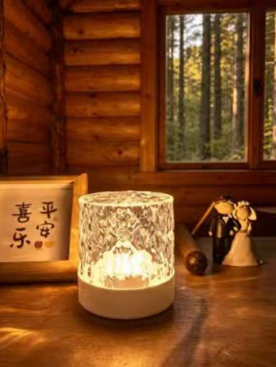 1PC 16-Color Water Ripple Projection Night Light, Touch/Remote Control, USB Powered, Wave Night Light Projector, Portable Night Light, Room Lamp For Bedroom, Hallway, Ambient Lighting Projector For Teen Girls Gift Room Decor - 彩色 - 查看 1