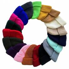 1Pc Seamless Integrated Soft Warm Knit Slouchy Beanie For Women, Dual-Purpose Stylish Hat For Autumn Winter Daily Outings And Casual Outdoor Wear - Multicolor - View 6