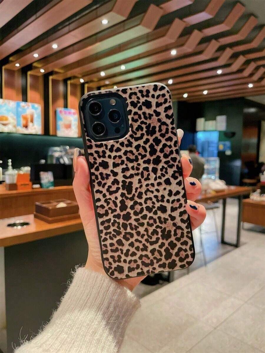 1 Stylish Phone Case, Does Not Include Lanyard Or Stand. Beautiful Matte Anti-Drop Case With Pink Lily Flower And Leopard Print, Compatible With 11, 12, 13, 14, 15, 16, 13 Pro, 16 Plus, XR, 8 Plus, 17 Pro. - 款式 7(1 件裝) - 查看 1