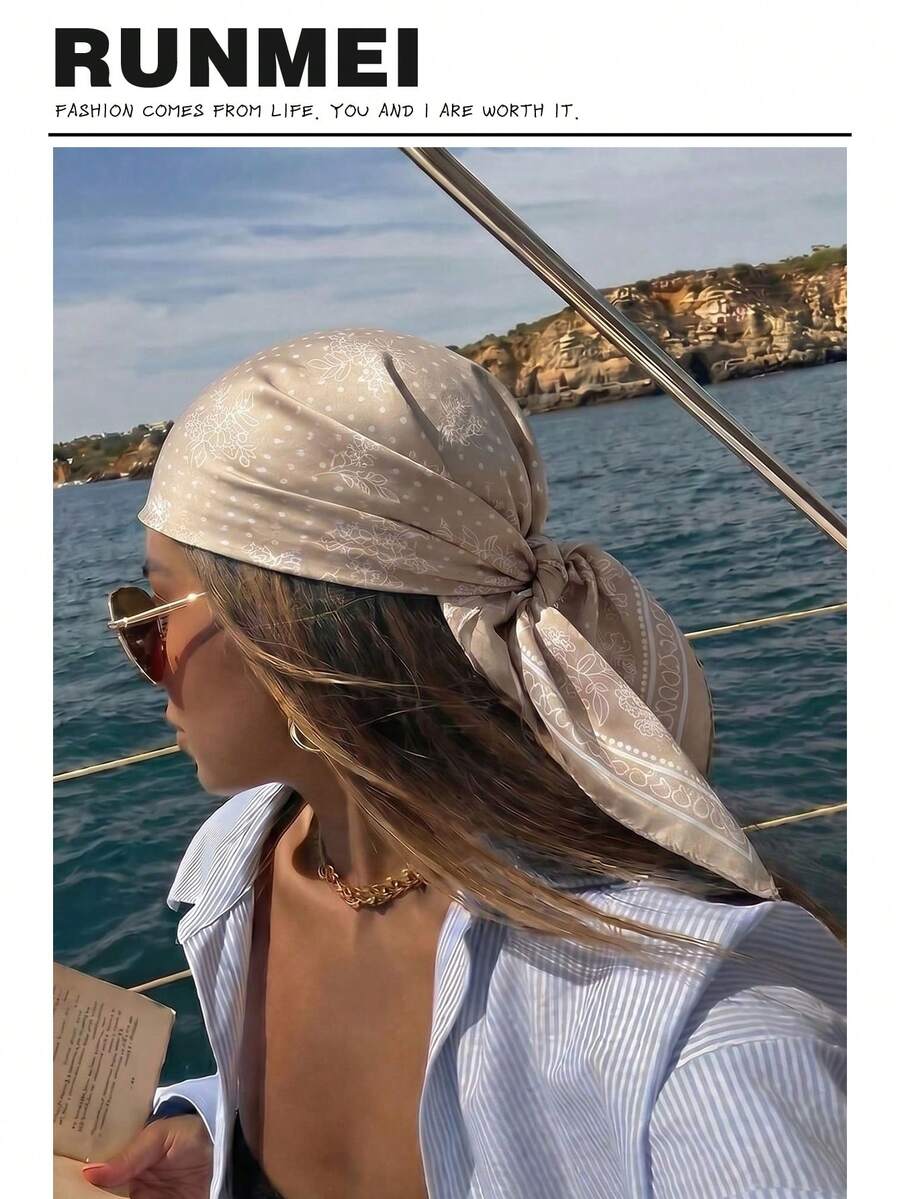 1pc Polka Dot Satin Neckerchief, New Spring Fashion Scarf For Women, Can Be Used As Waistband, Bag Decoration, Ribbon, Headband Or Scarf, An Ideal Choice To Enhance Overall Styling