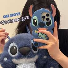 Disney 3D Stitch 矽膠手機殼，可愛卡通防震全包覆保護殼，適合日常使用與拍照，相容最新 Apple 18 Pro/Pro Max、Apple 11、12 系列、13 系列、14 系列、15 系列、16 系列及 17 Pro/Pro Max 等更多機型 - 藍色 - 查看 6