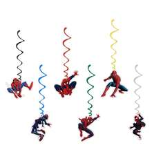 1 Set Birthday Banner With Spiral Pendant Party Decoration Set, Superhero Theme Party Supplies, Suitable For Holiday Party, Birthday Gift, Anniversary, Welcome Gift, Party Gift, Fan Series, Perfect Gift - Multicolor - View 4