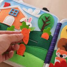 Bear Cloth Book - Built-In Rich Patterns & Interesting Shape Visuals, Children's Soothing Supplies, Helps Baby's Cognitive Development, Untearable Felt Book For Babies, Early Education 3D Cloth Book Toy - Multicolor - View 4