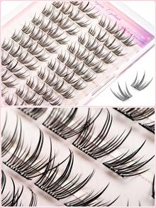 Glue-Free Phantom Butterfly False Eyelashes, 80 Clusters, Japanese And Korean Style, C-Curl, 8-10mm Mixed Length, Glue-Free Design, DIY Individual Eyelash Extensions, Saves Makeup Time, Segmented False Eyelashes, Easy To Use Suitable For Beginners, Soft And Natural Hair, Reusable, Versatile For Daily, Dating, And Party, Perfect Holiday Gift For Best Friends And Girlfriends. - C - View 9