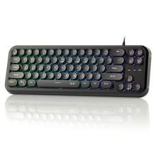 65% MageGee TS91 Mini White/Black Membrane Keyboard With RGB Backlit, Silent & Machanical Feeling & Creamy Typing, Suitable For Gaming Player & Work Officer, Home, Family, Gift, Perfect For Desktop/Laptop - View 4