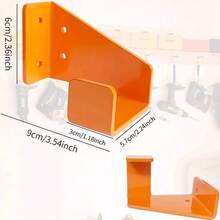 Heavy Duty Chainsaw Storage Rack, Chainsaw Wall Mount, Wall-Mounted Chainsaw Holder, Multi-Function Storage Rack, Suitable For Chainsaws, Powder Coated Iron Chainsaw Bracket, With Anchors And Screws, Garage/Workshop Storage Organizer (Suitable For Multi-Function Rack) - Orange Color - View 5