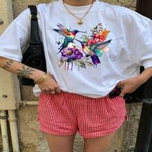 Heartfelt Daily Casual Graphic T-Shirt 100% Cotton Oversized Soft Breathable Casual Crewneck Short Sleeve Top Aesthetic Cute Vintage Style For Casual Wearers Fashion Lovers Daily Outfit Enthusiasts Gift Givers - 白色 - 查看 18