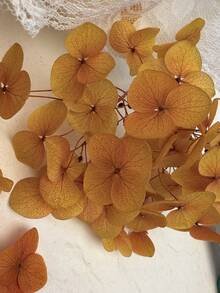 1 Caja de Flores Artificiales, Hortensias Falsas Multicolor - Perfectas para Manualidades DIY, Velas, Bodas, Proyectos Hechos a Mano, Navidad - gradiente amarillo-naranja - Ver 4