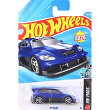 Mattel Mattel Hot Wheels 1:64 比例壓鑄合金車，適合玩樂或展示，Die-26J 系列逼真合金玩具車，蝙蝠車、道奇、雪佛蘭、三菱、鴨子、速霸陸、奧迪、別克 C4982 小車，GTC 系列，給愛好者男孩的禮物，玩具車模型，1件裝 - 彩色 - 查看 25