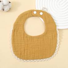 Infant Bibs Autumn/Winter New Solid Color Minimalist Baby Girl Drool Bibs, Newborn Soft Absorbent Anti-Spit-Up Bibs - Multicolor - View 3