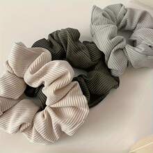 4-Piece Set: New Elegant Chinese Style Satin Hair Ties, Versatile Multicolor Bow Rings For Women - Multicolor - View 3