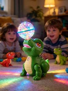 Mainan Gajah dan Dinosaurus Anak-Anak, Elektrik, Dapat Bernyanyi, Menari, dan Berputar, Cocok untuk Anak Laki-Laki dan Perempuan, Dilengkapi Lampu dan Fungsi Edukatif - MultiWarna - View 7