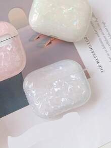 Pink Seashell Pattern Compatible Compatible With Apple Original Pro 3 Protective Case 2nd Generation For AirPods Pro 2 Earphone Protective Shell For AirPods 4 Earphone Case - White - View 5