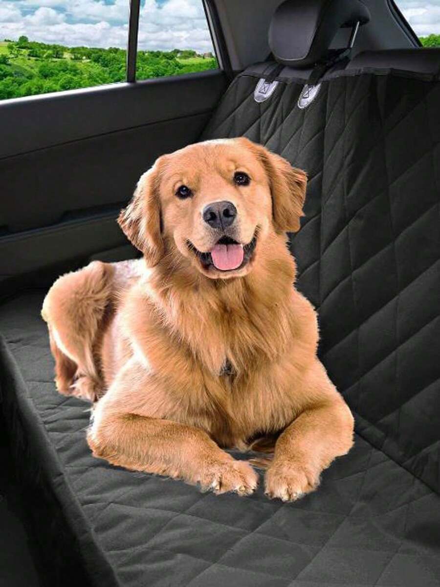 Premium Car Seat Cover For Back Seat Dog Seat Cover, Durable Scratch-Resistant Non-Slip, Protects Pet Fur And Mud, Washable Back Seat Dog Cover Compatible With Car Armrests - Black - View 1