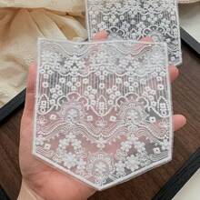 1pc Sweet Style Lace Applique Patch, DIY Handmade Craft Decoration Accessory, Suitable For Clothing Pocket Decoration - Multicolor - View 1