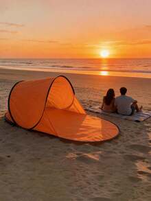 Quick Open Beach Tent UV Protection Sunshade Lightweight Beach Tent For Outdoor Adventure Beach Family Essential Music Festival Single Pack Instant Beach Tent Backyard Shade Sports Event Sunshade Emergency Sun Protection - A - View 8