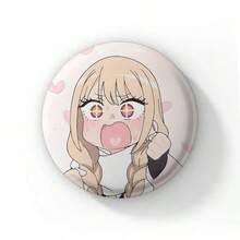 58mm 卡通可愛愛心漫畫《我太想把你穿起來了》琺瑯胸針 五條和也 卡通胸章圓形動漫收藏徽章裝飾 - 58 mm - 查看 16
