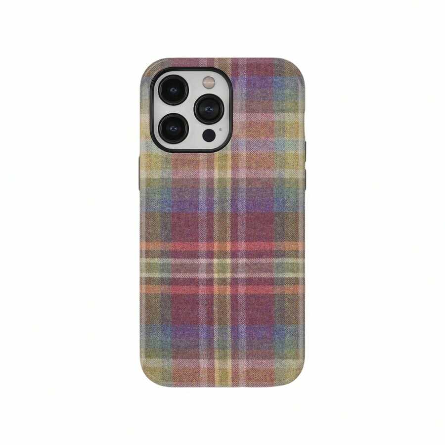 A Stylish Phone Case That Does Not Include A Lanyard Or Stand. Durable Case With A Light Pink Plaid Design, Compatible With 17/16/15 Plus/14/13/12/11 Pro. - 多色 2 - 查看 1
