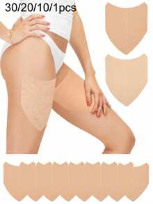 30/20/10/1 piezas Parches anti-rozaduras para muslos, unisex, fáciles de aplicar y quitar, almohadillas de spandex invisibles, amigables con la piel y transpirables, protegen los muslos internos de rozaduras, edema y abrasiones cutáneas causadas por la fricción. Hacen que el contacto de las piernas sea talla grande cómodo y natural. Adecuado para hogar/viajes/campus/oficina/deportes fitness y running; productos de protección corporal, cinta invisible, herramientas de cuidado personal, protección de piernas - A - Ver 3