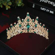1 buah Mahkota Paduan Logam Bergaya Barok Vintage dengan Hiasan Berlian Imitasi Bentuk Tetesan Air, Cocok untuk Pernikahan, Ulang Tahun, dan Pesta Liburan Wanita - Berwarna merah muda - View 15