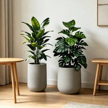 2pcs Nordic Home Style Extra Large Artificial Bonsai Plants, Wealthy Banana + Lucky Turtle Leaf, Outdoor/Indoor Decoration, Suitable For New Year, Easter, Housewarming, Father's Day, Graduation Season, Independence Day, Halloween, Anniversary Decoration | No Watering Required, All Season Display, Foliage, Sturdy Structure, Holiday Decoration, Party Organizer, Event Planner - Multicolor - View 7