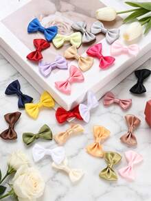 50PCS/30PCS Polyester Bows, Gift Box Decoration DIY Handmade Jewelry Making Accessories, Jewelry Hair Accessories, Clothing Doll Decoration, Garment Accessories - Satin Waistband Bow - View 7